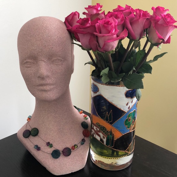 Chico’s 2 Strand Floating Multicolor Bead Necklace - Picture 2 of 6